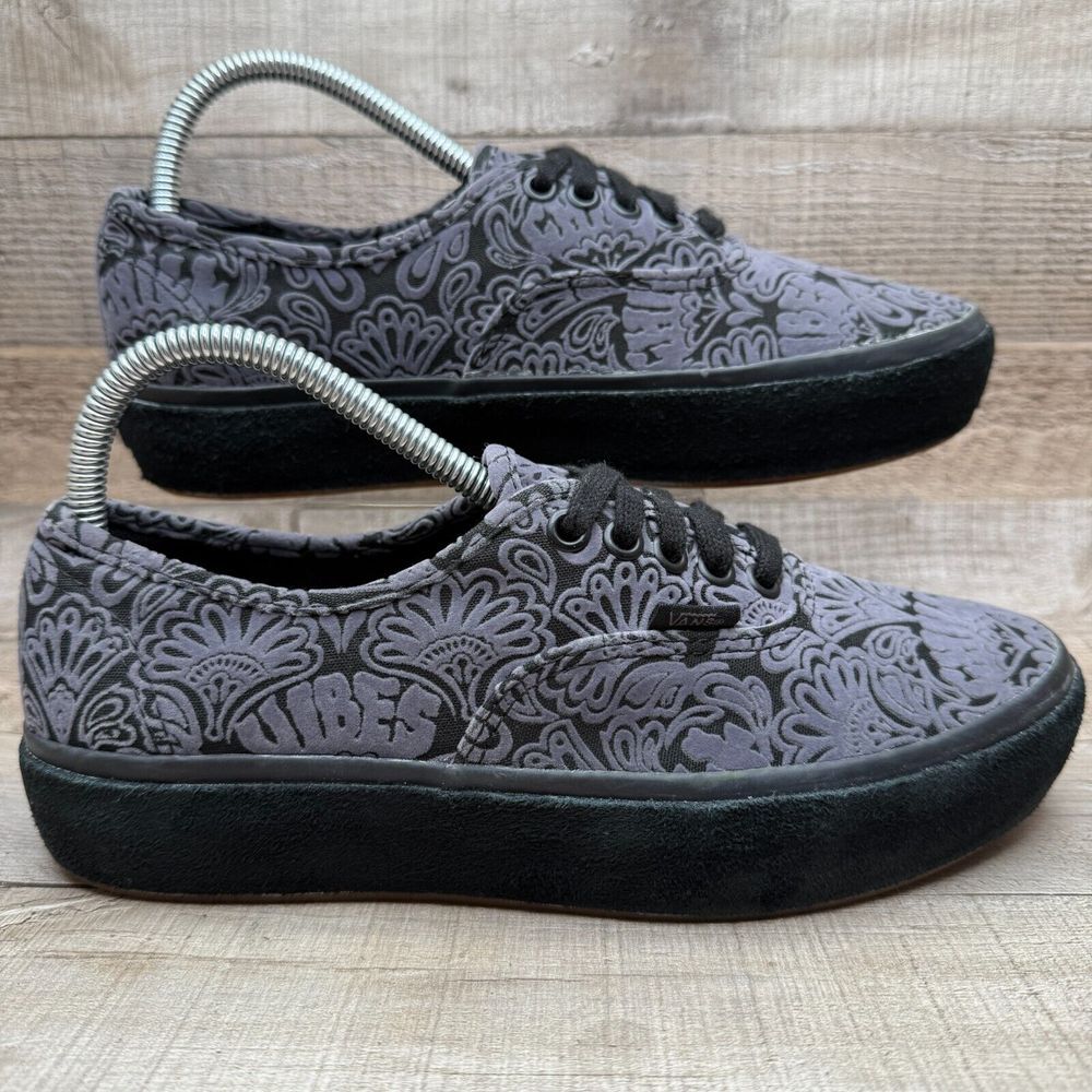 Vans Gray and Black Athletic Shoes